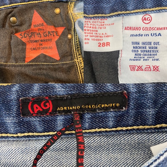 Adriano Goldschmied Low Rise Boot Jeans Size 28R - Picture 7 of 8